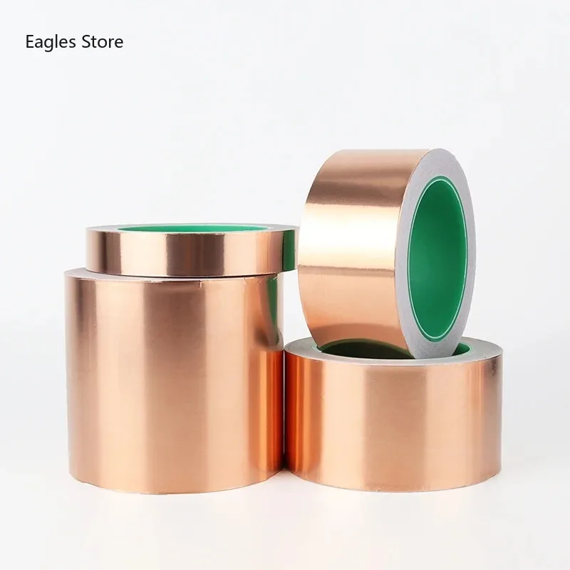 25 Meters Single Side Conductive Copper Foil Tape Strip Adhesive Guitar EMI Shielding Heat Resist Adhesive Tape 5mm 10mm 20mm