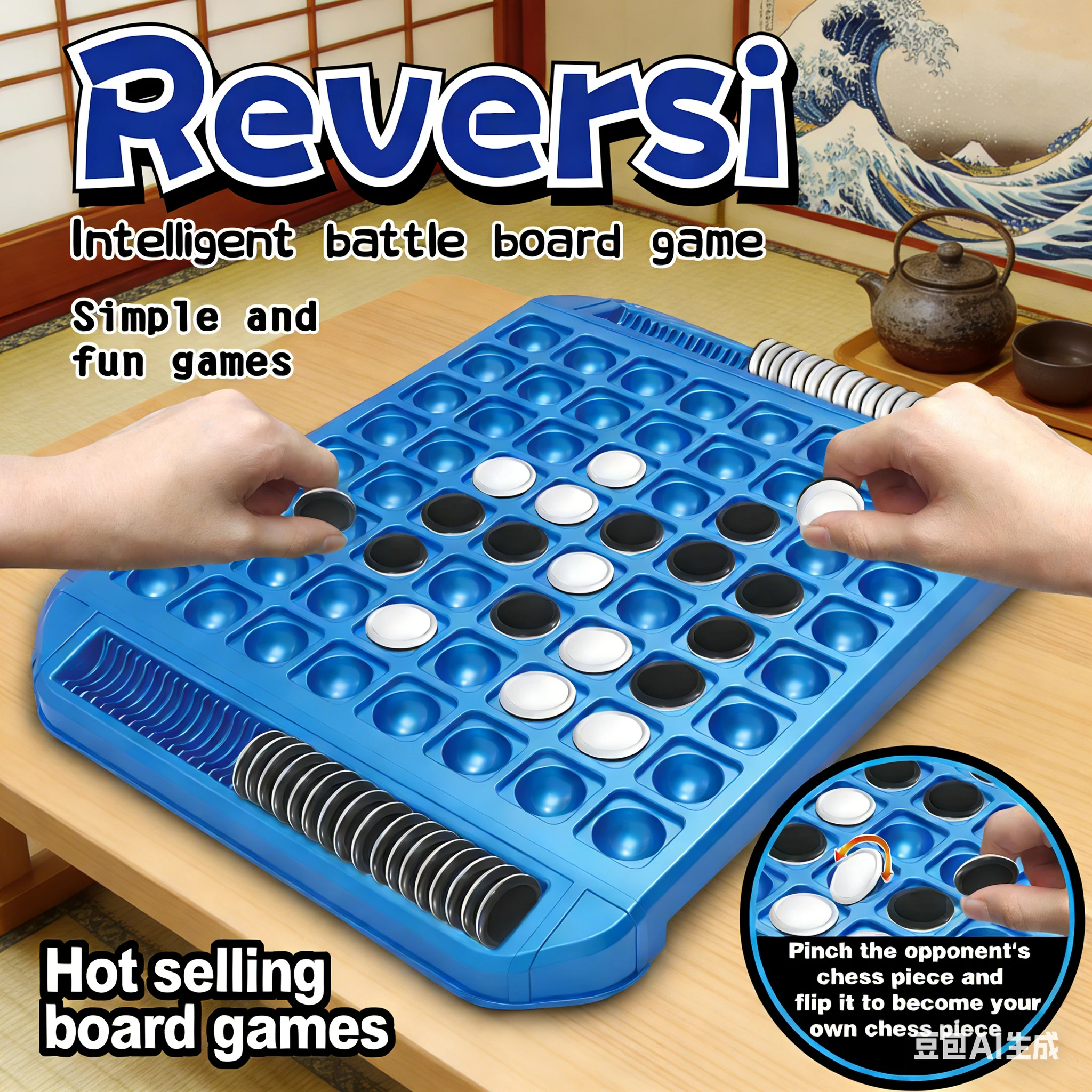 

Настольная стратегическая игра с двусторонней доской для развития логики, головоломка, интерактивная развивающая игрушка для родителей и детей, подарок для 2 игроков