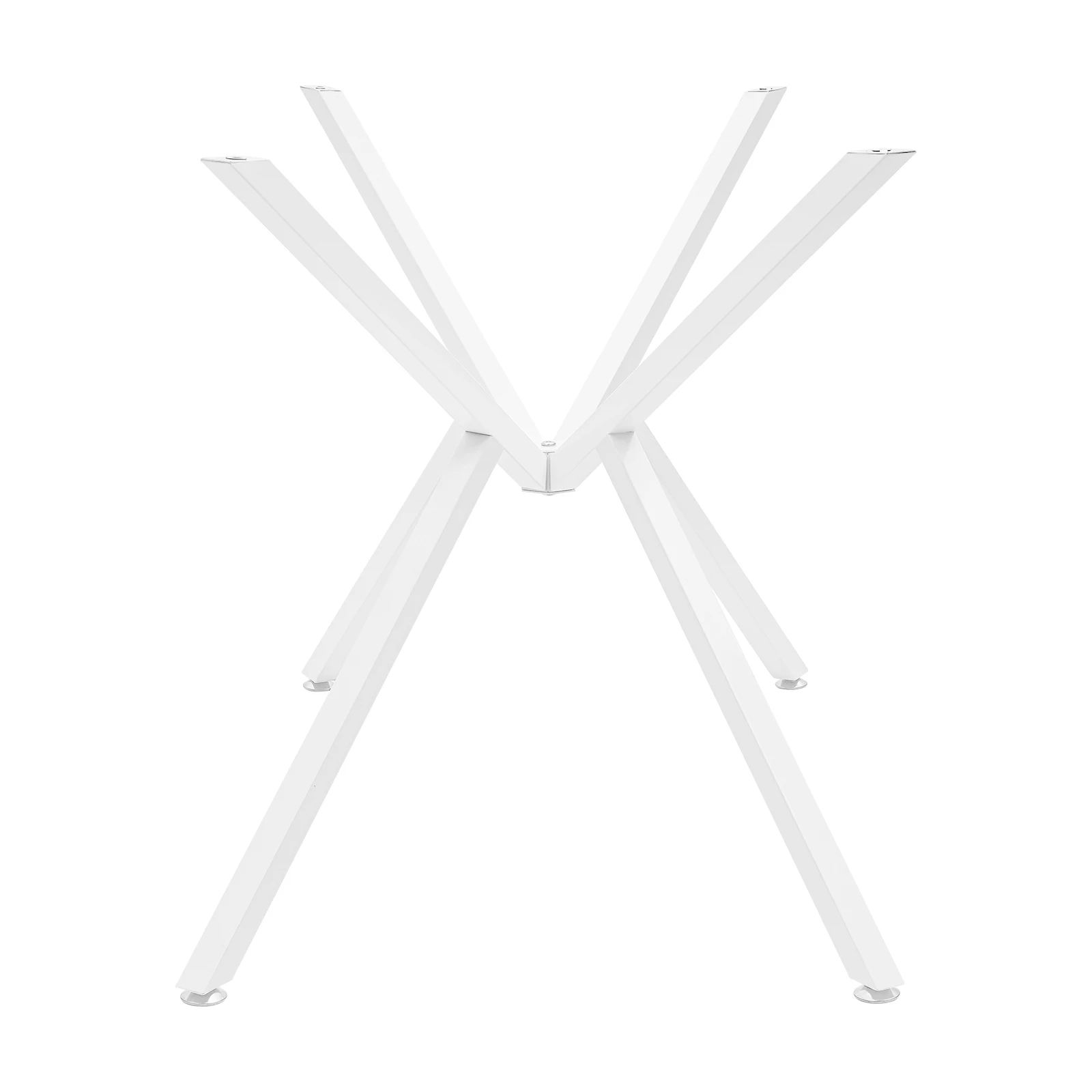 White Iron 39.37-inch Metal Legs 30 Square Tube Thickened Load-bearing Legs Modern Minimalist DIY Coffee Table Table Bracket