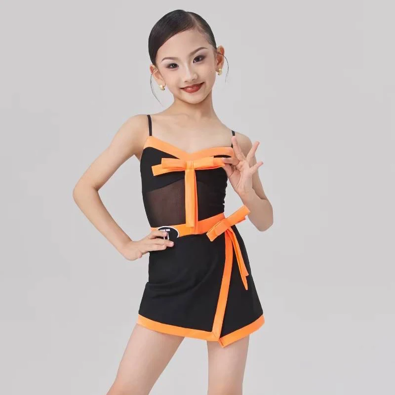 Kids Latin Dance Competition Costume For Girls Latin Dance Performance Dress Children Professional Dancing Clothes SL13401
