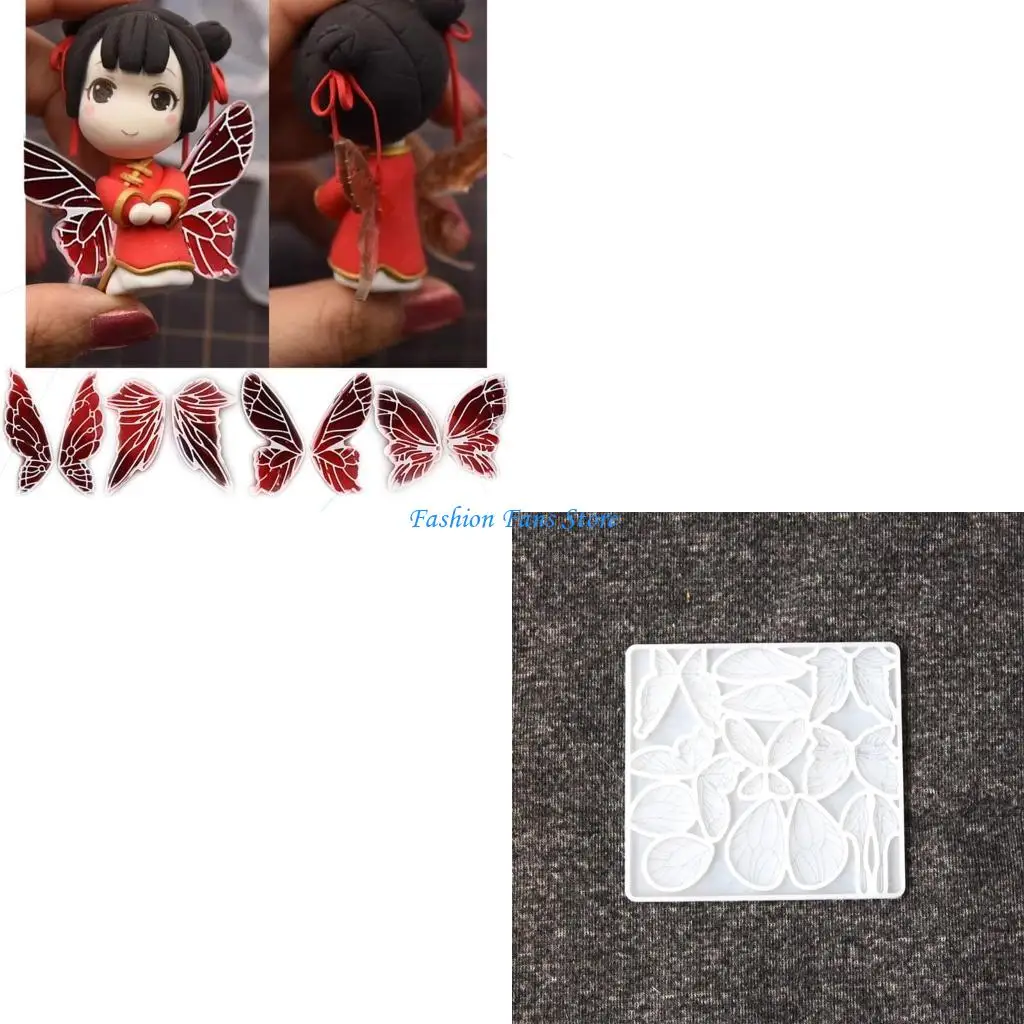 

Delicate Silicone Crafts Mold Artistic Butterfly Wing Silicone Mold for Personalized Jewelry and Craft Creations