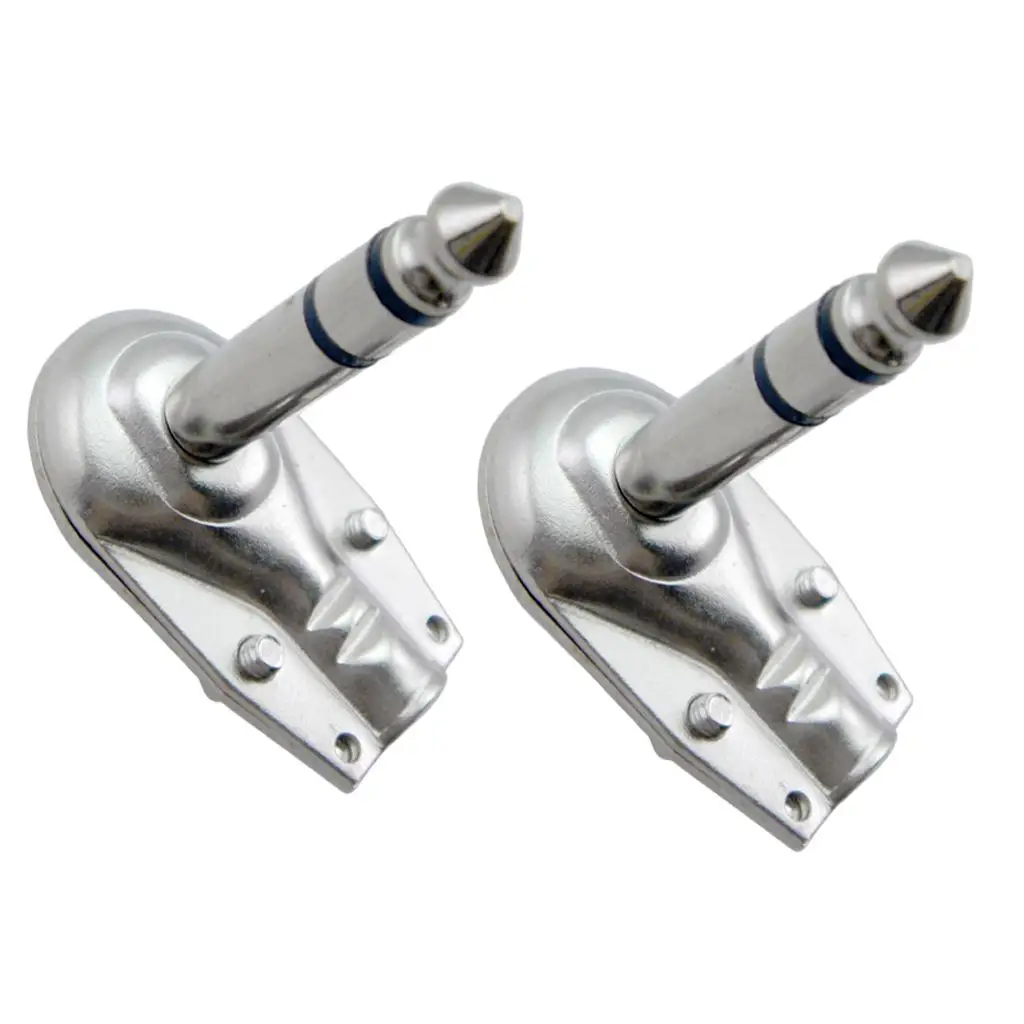 1/4 Inch Guitar Audio Cable Connector Metal Stereo Jack Plug Adapter for Electric Guitar Amplifier Accessories