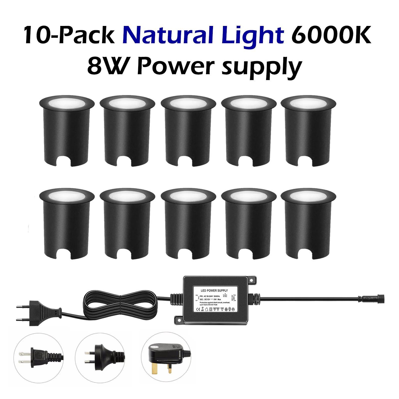 Qaca 10/16 Pack Led Deck Lights Ip67 Waterdicht Buiten Tuinverlichting Laagspanning Dc 12V Trappen Landschap Patio Licht