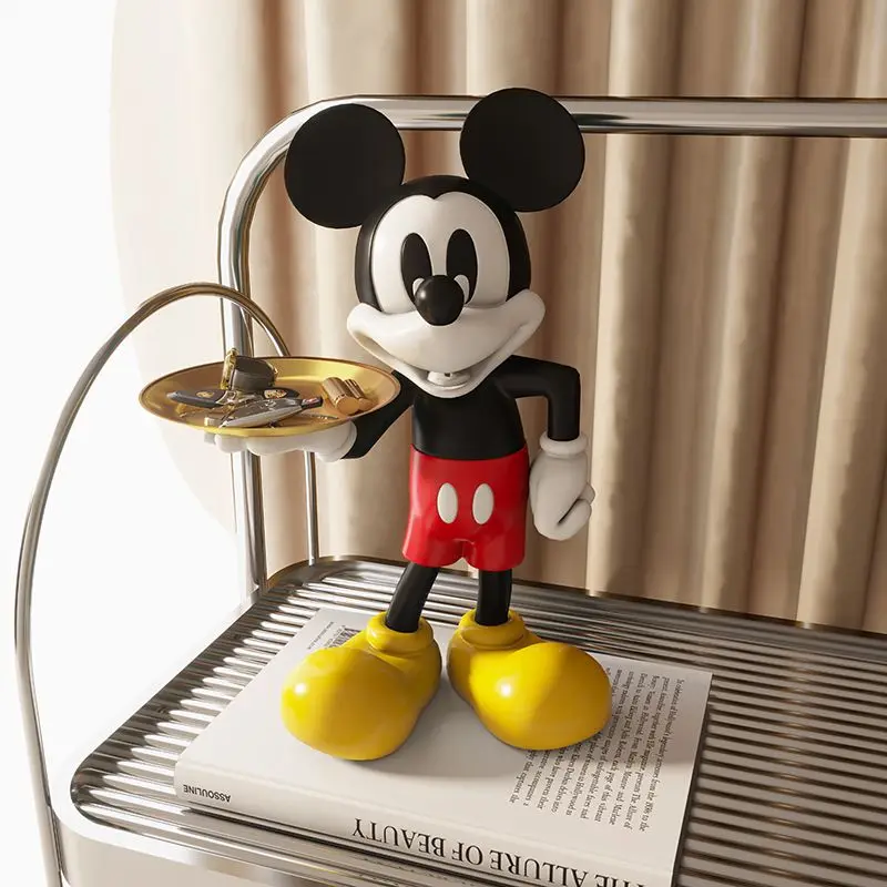 Cartoon Mickeyed Mouse Storage Tray Creative Mickeys Statue Keys Jewelrys Storage Holder Porch Desktop Ornaments Home Decor