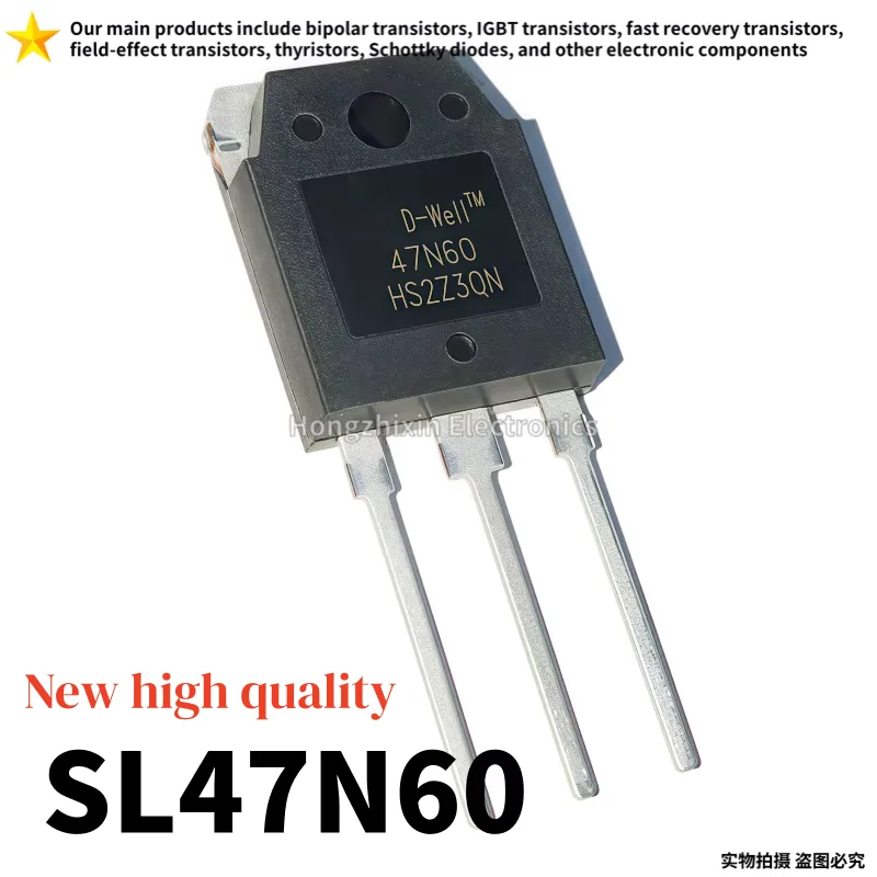 10PCS Transistor MOS de alta potência 47N60 SL47N60 TO-3P, novo e de qualidade.