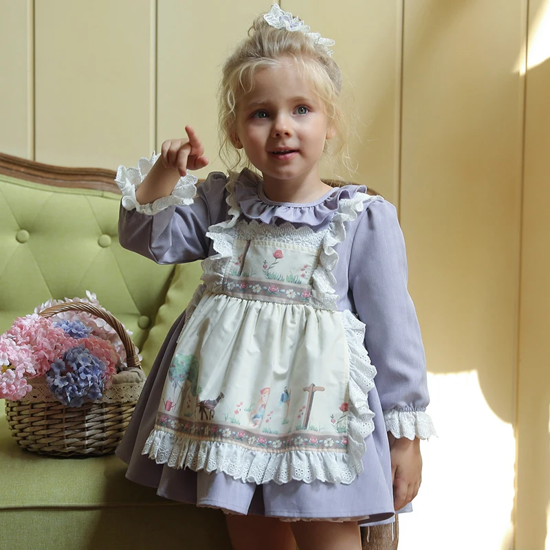 Spring Spanish Princess Dress Suit Girl Dress Court Children Lolita Dress Kids Dresses for Girls Eid Dress Toddler Girl Dresses