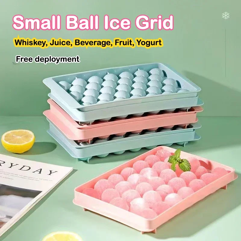 Homemade Ice Cube Mold Frozen Whiskey Round Spherical Ice Grid Household Frozen Ice Cube Beverage Artifact Creative Ice Box