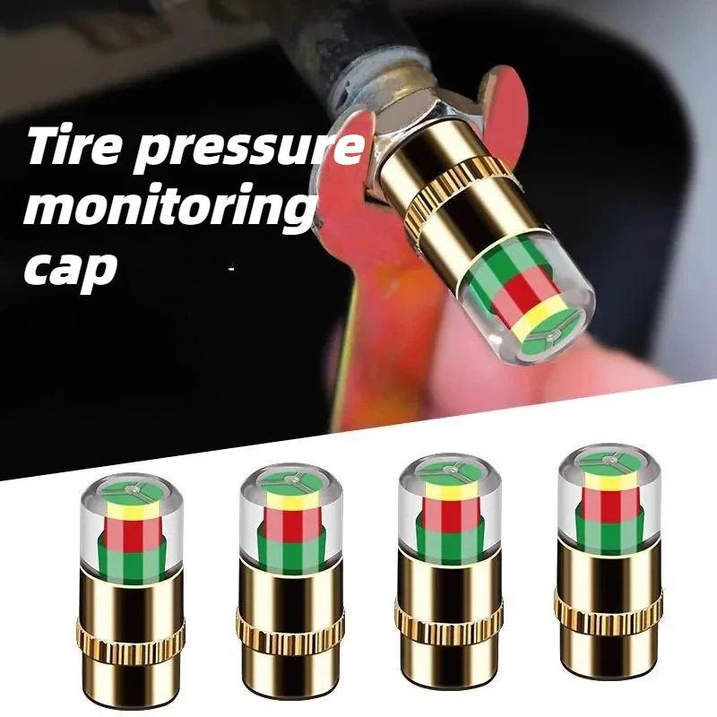 Motorcycle and electric vehicle tire pressure detection cap monitor tire pressure gauge warning valve cap tire pressure