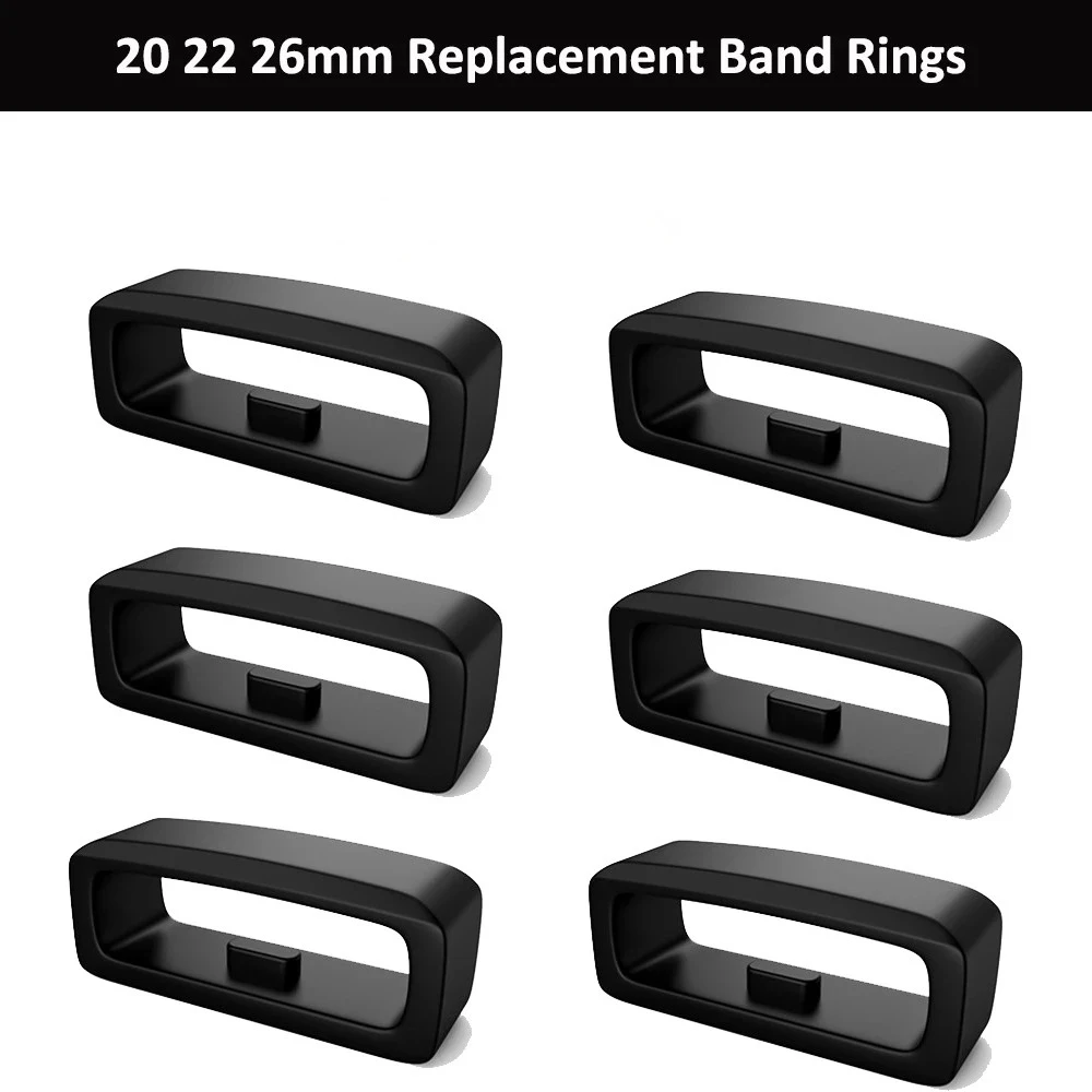 

Rings Watch Band Holder 20mm 22mm 26mm Watch Strap Loop Watch Band Keeper For Garmin Fenix Silicone Band Keeper Watch Buckle