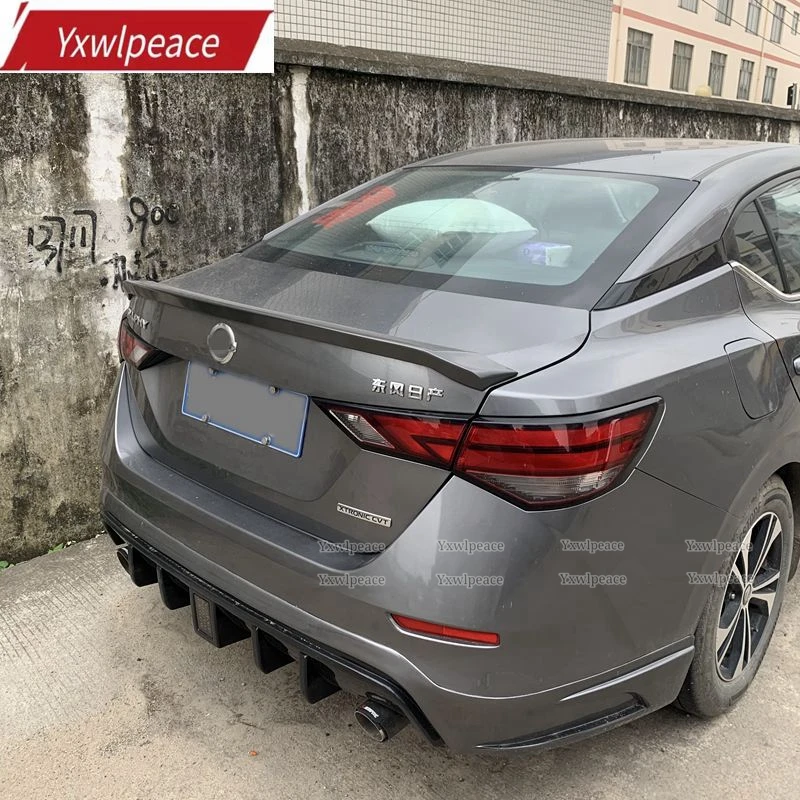 

For Nissan Sentra SYLPHY 2019-2022 ABS Plastic Primer Color Car Rear Spoiler Trim Rear Trunk Spoiler Body Kit Accessories