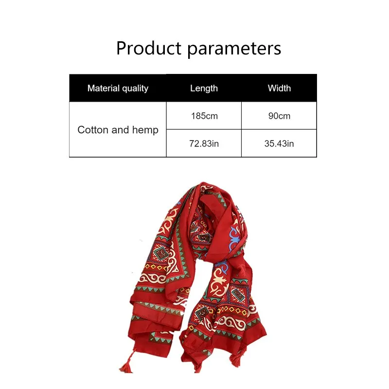 Women Shawl Travel Ethnic Style Cotton Linen Sun Protection Beach Cape Desert Sun Protection Cape Sun Protection Scarf Silk