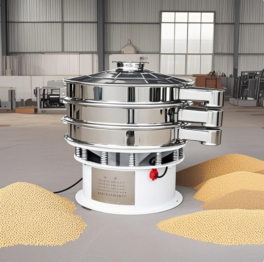 Industrial Circular Vibro Sifter Multi Layer Grain Grading Screen Electric Rotary Vibrating Sieve Powder Separator Machine