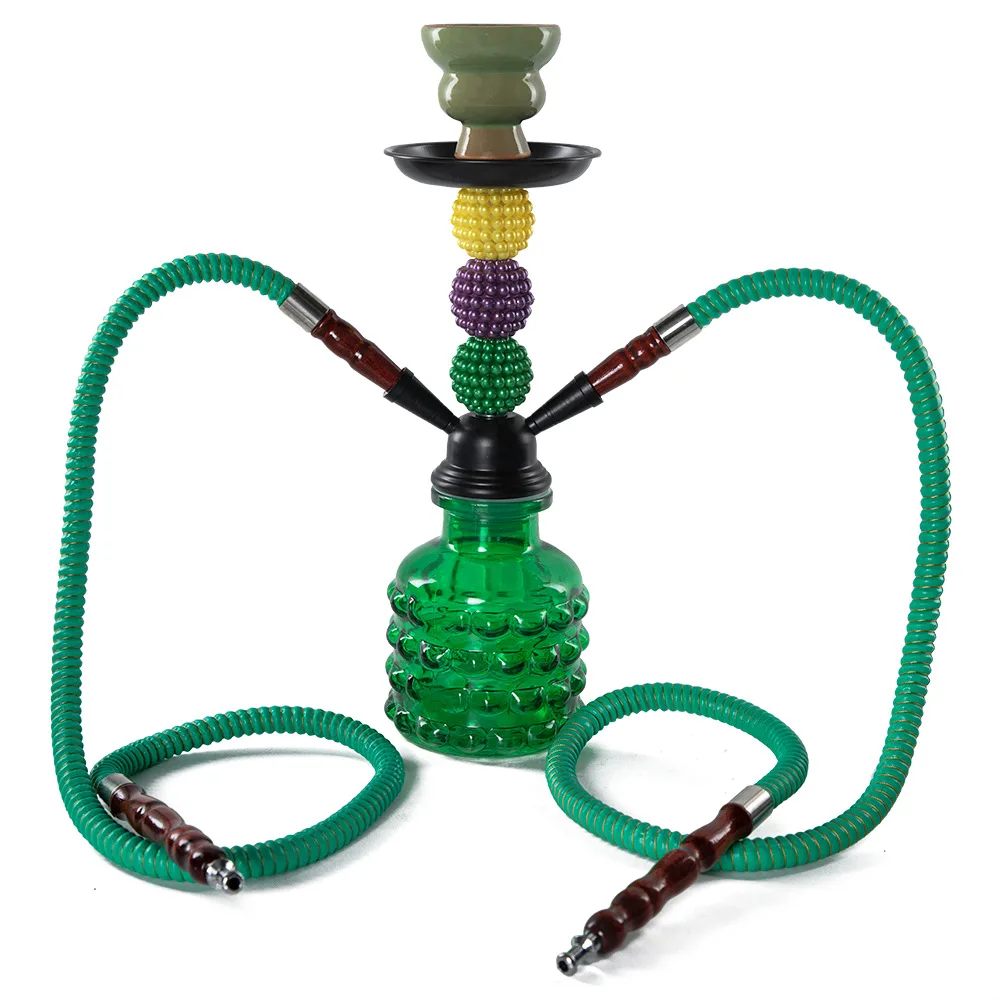 

Shisha Water Hookah Nargileh Full Set Bar Night Club Arabic Water Pipe Hookah Gift Box Two Tubes Small Size