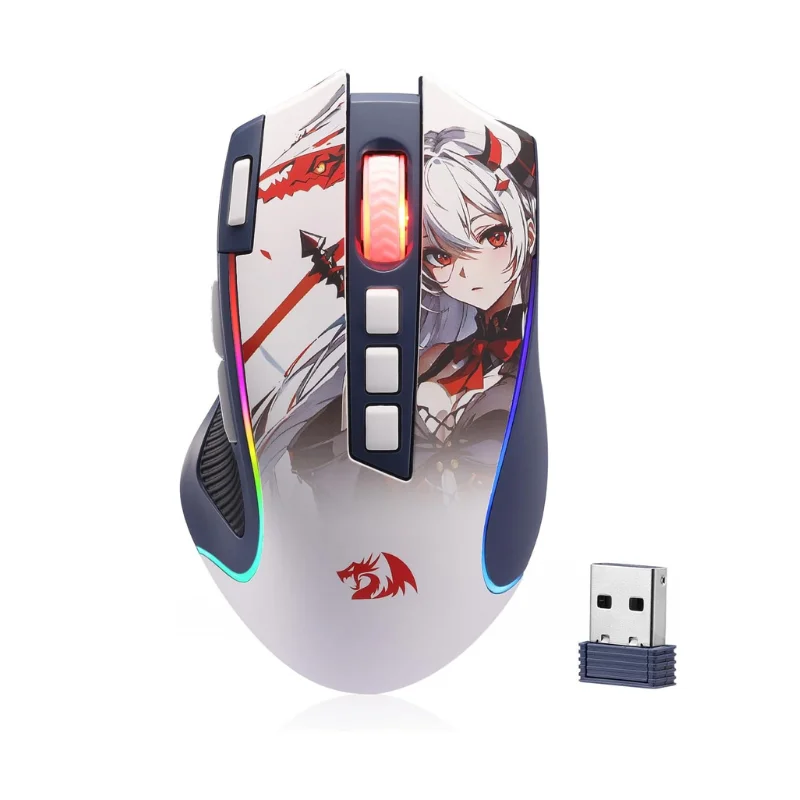 Игровая мышь Redragon M612AK PRO RGB, 8000 точек на дюйм, проводная/беспроводная оптическая мышь, 9 программируемых кнопок, 7 режимов с подсветкой Игровая мышь Redragon M612AK PRO RGB, 8000 точек на дюйм, проводная/беспроводная оптическая мышь, 9 программируемых кнопок, 7 режимов с подсветкой
