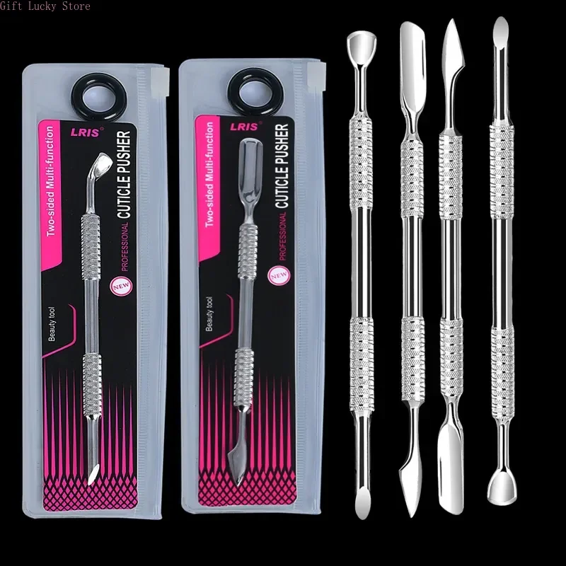 Hook Type Cuticle Pusher Nail Polish Remover Gel Nail Polish Peeler Scraper Stainless Steel Clean Manicure Tool for Nail Art