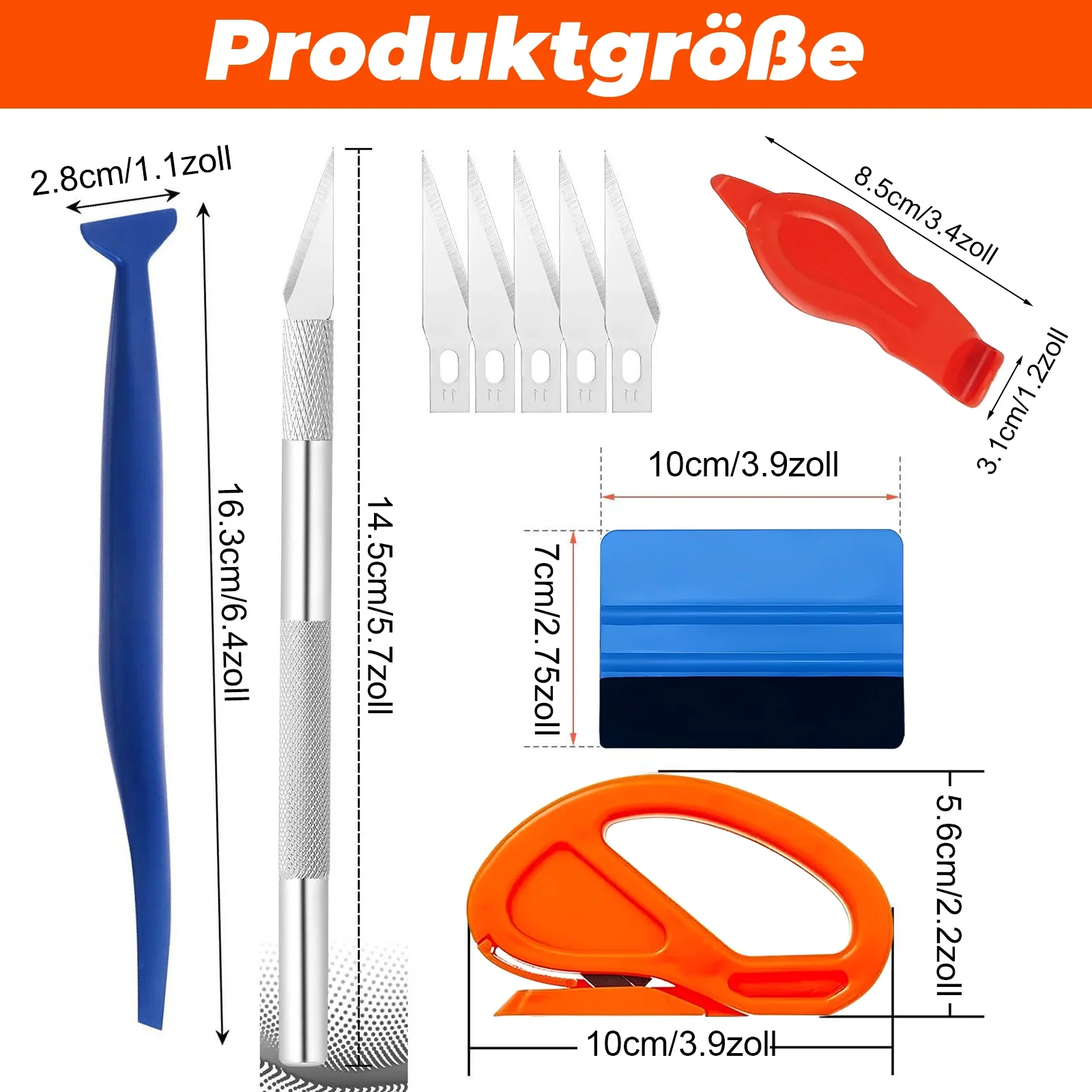 Window Film Tools Wallpaper Smoothing Clean Tool Kit Car Vinyl Wrap Tool kit,Mini Corner Squeegee Car Stickers Trimmer Scraper