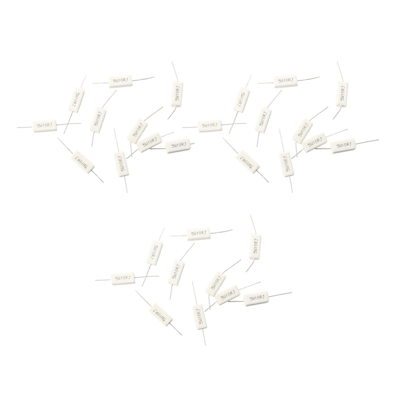 30 PCS 5W 10 Ohm Ceramic Load Resistors