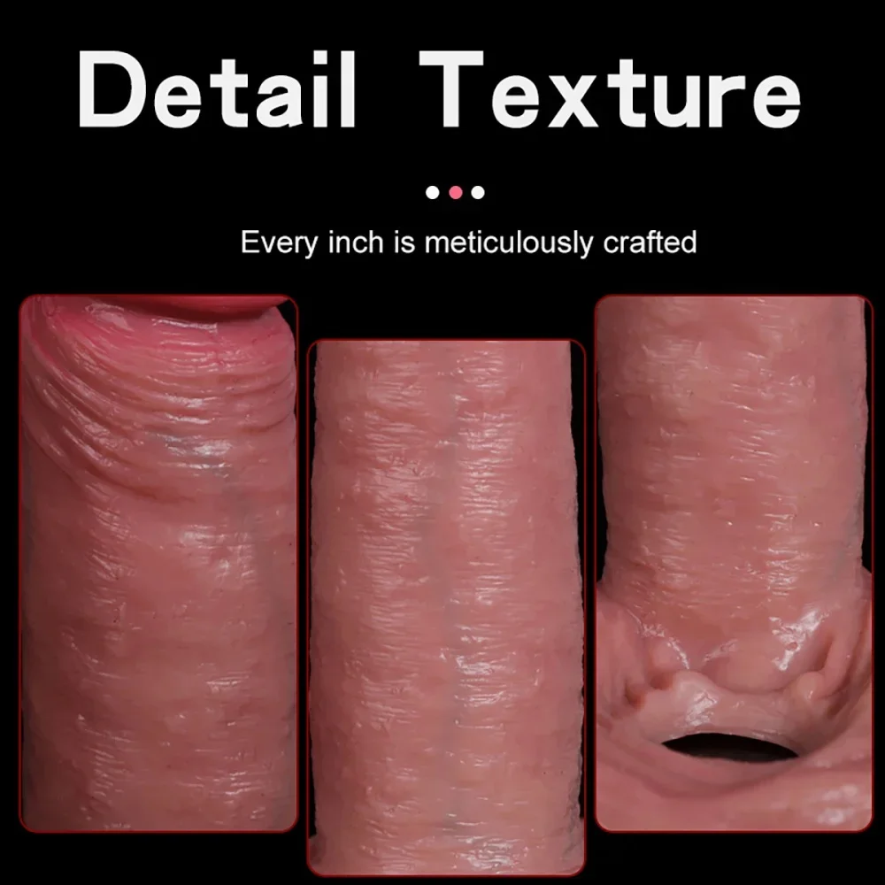 Realistic Reusable Silicone Penis Sleeve for Men