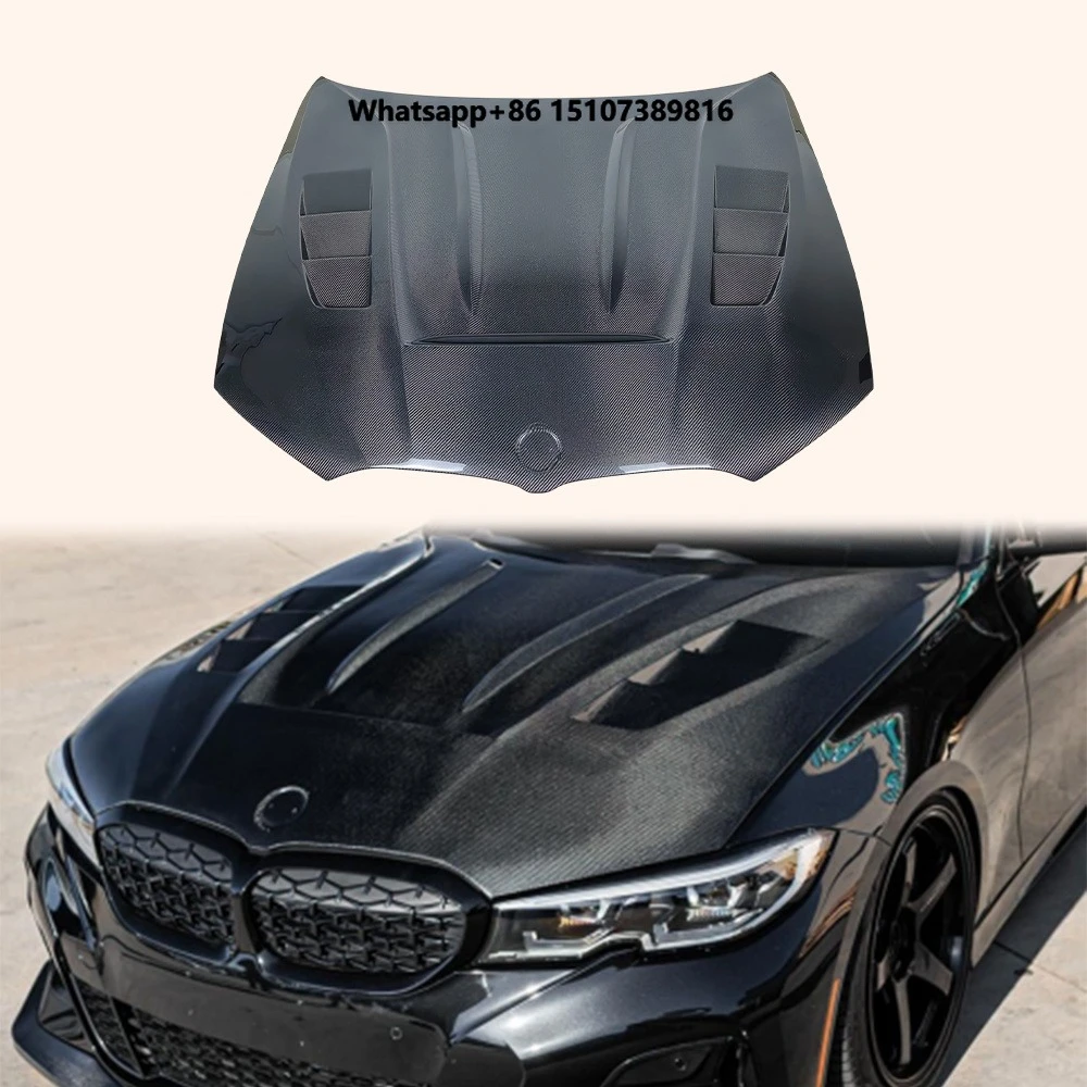 For 2019-23 3 Series Sedan G20 Carbon DW Style Front Vented Cooling Hood