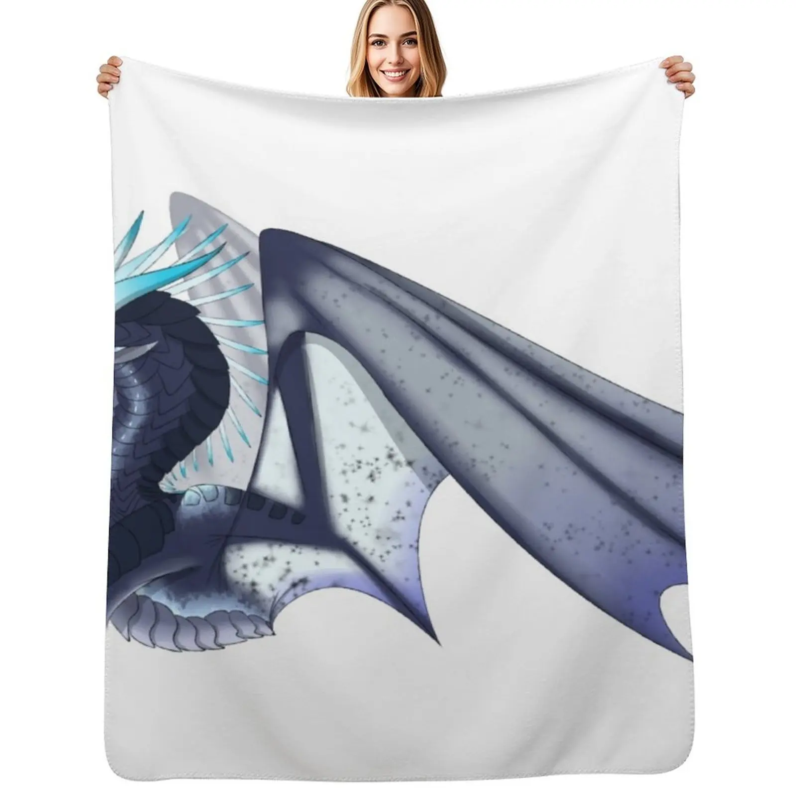 Wings of Fire - Whiteout Throw Blanket Warm Napping Blanket for Office Couch Bed