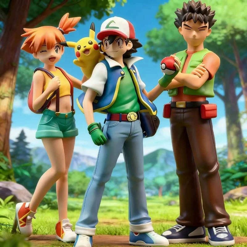 

Фигурки Аш Кетчум, Мисти, Брок (18 см), статуэтки из ПВХ, GK-статуи, аниме-модели, коллекционные куклы, украшения, игрушки на Хэллоуин, подарки