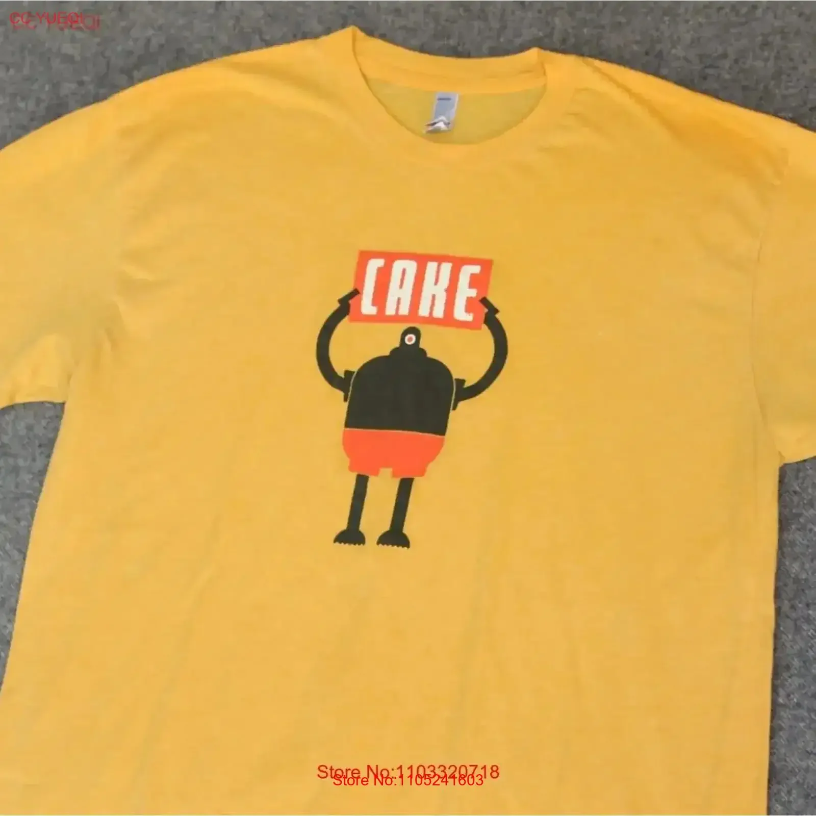 Cake Band T Shirt ROBOT Concert Merch Alternative Rock Sacramento CA L vintage Washed Slightly fashion Comfortable  vintage