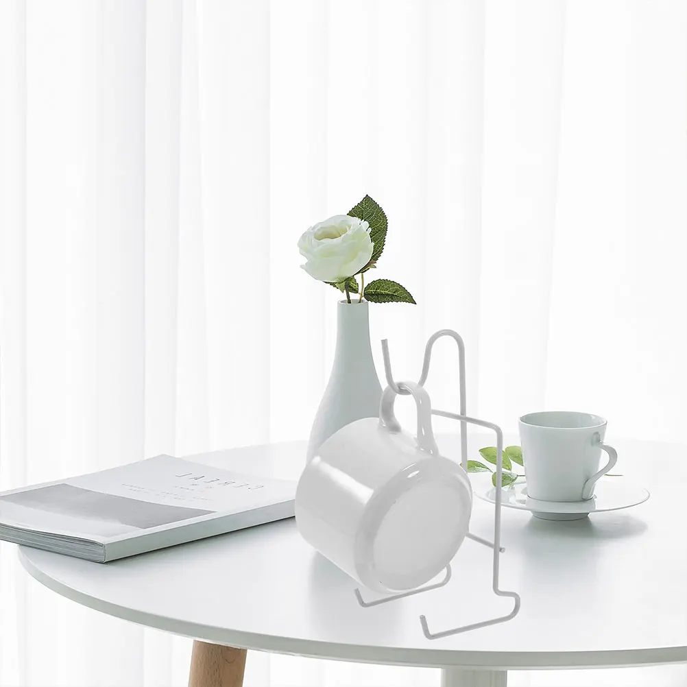 

Coffee Mug Rack Metal Mug Organizer Coffee Cup Display Stand Iron Cup Shelf Storage Rack For Mugs Saucers
