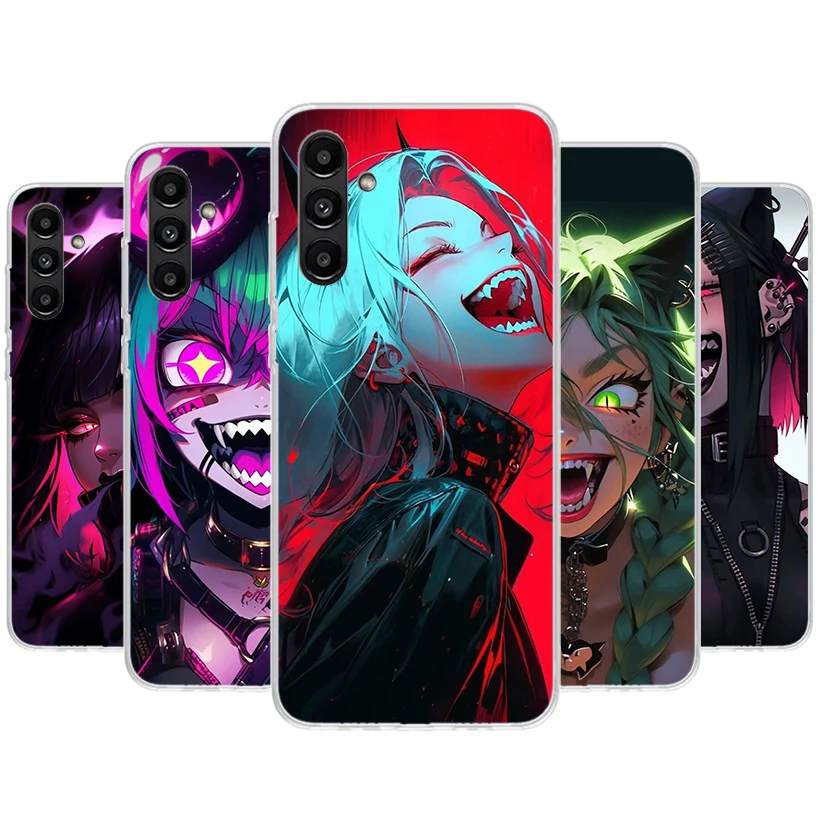 Crazy Gothic Japan Anime Girls Phone Case For Samsung Galaxy A55 A54 A53 A52 A15 A14 A13 A12 A35 A34 A33 A32 A25 A24 A23 A22 A05