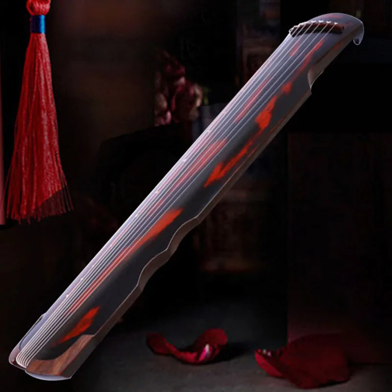 

7-струнный Fuxi Guqin, народные традиции, играющий Guqin для начинающих, профессиональное исполнение Gu Qin, китайские классические струнные инструменты