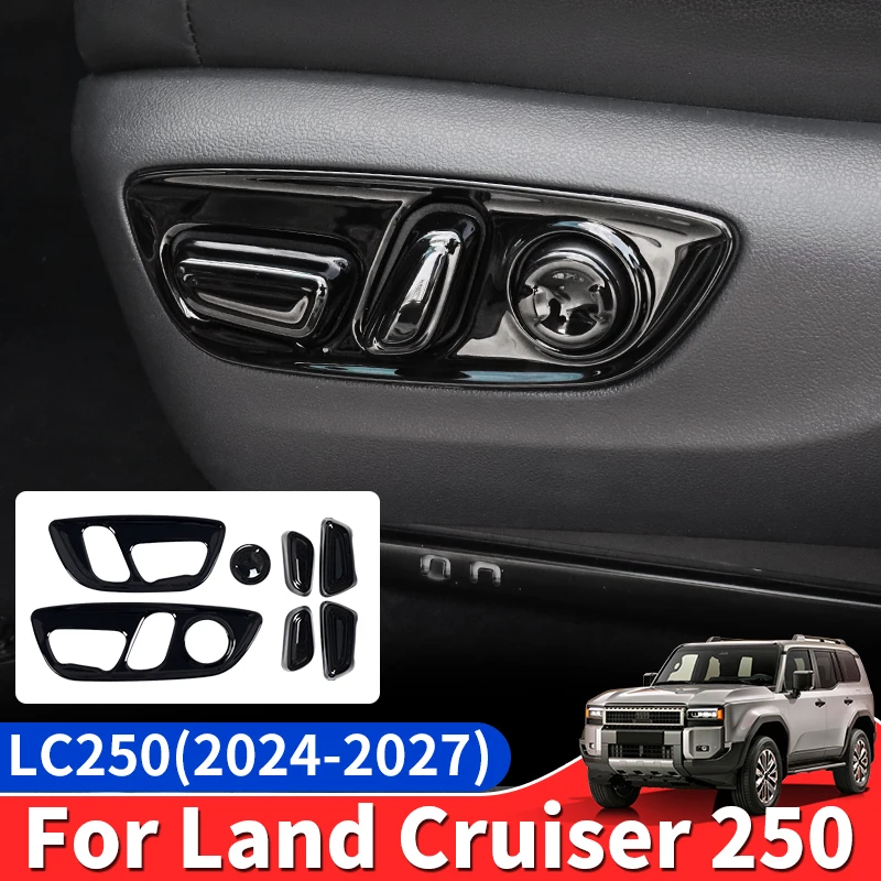 For 2024-2027 Toyota Land Cruiser 250 Prado LC250 Seat Adjustment Cover Interior Upgrade Switch Sticker Accessories 2024 2025