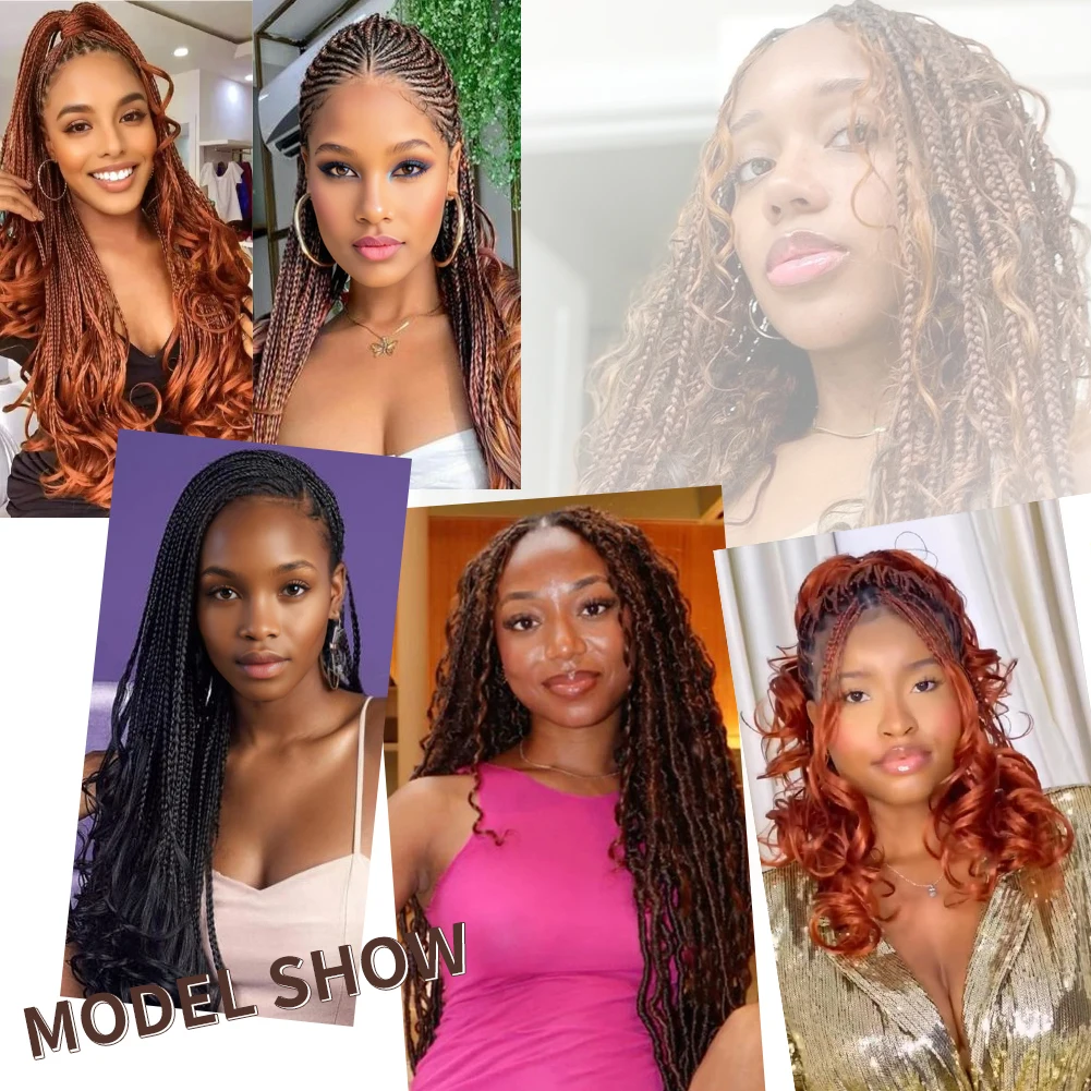 Extensions de cheveux tressés à boucles françaises, cheveux synthétiques, tresses à boucles en spirale, haute température, cheveux pré-étirés ombrés, adt Wave