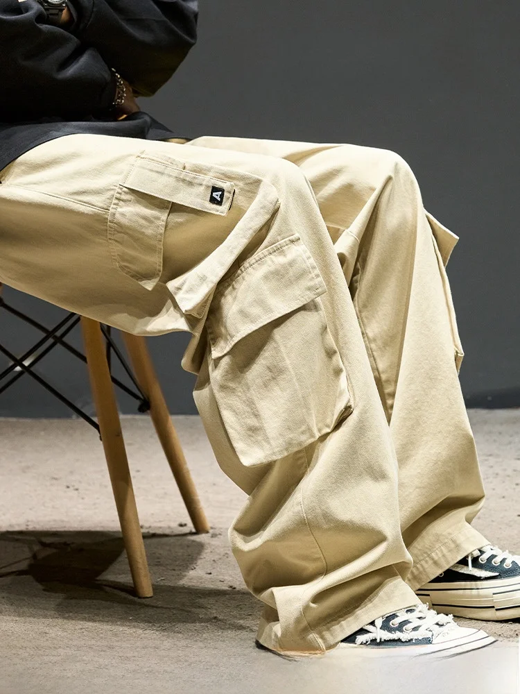 

Men's Workwear Pants Autumn Winter New Sle Multi-ket Straight Cotton American Sle Trousers Faionable Paratrooper Pants