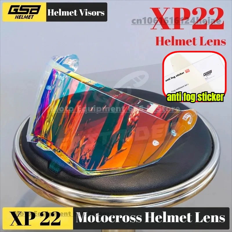 

GSB XP22 линзы для шлема, оригинальные аксессуары для шлема XP 22, шлем для мотокросса, гальванические цветные козырьки и противотуманная наклейка
