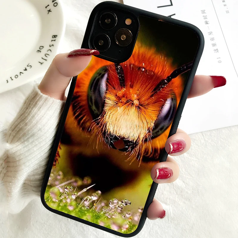 5 5S SE 2020 Phone Cover Case for iPhone 6 6S 7 8 PLUS X XS XR 11 12 13 MINI 14 PRO MAX Rubber Bumble Bee Wasp Nature Insect