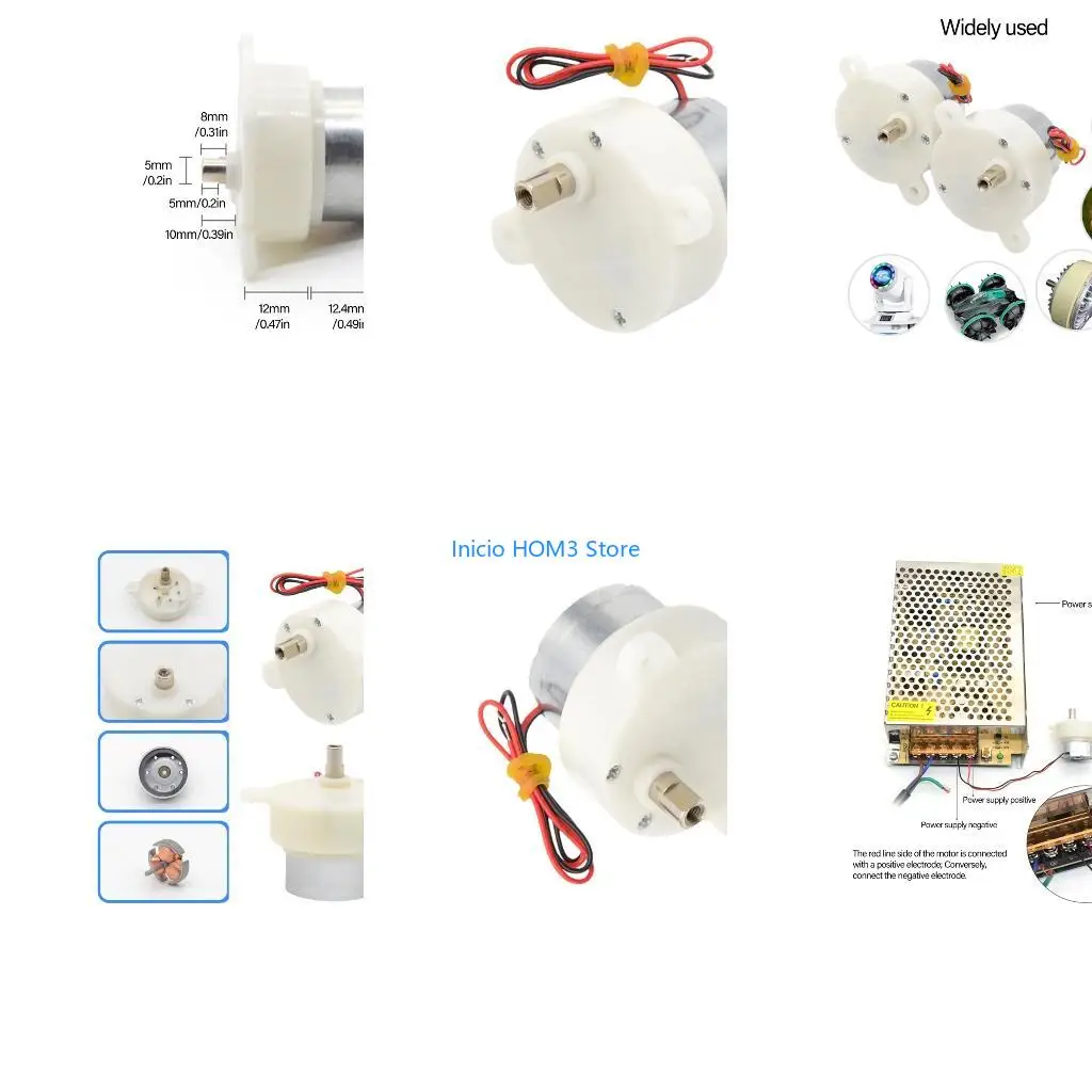 A5YD 6V Slow Speed 300 Gearboxes Gear Motor 32mm Plastic Gearboxes Gear High Torque Electric Motor Reduction Motor Enduring