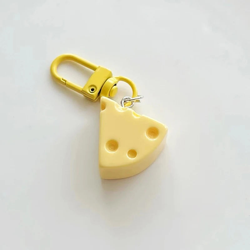

Lovely Cheese Pendant Keychain Cute Simulation Cheese Keyring Backpack Pendant for Girls Kids Party Favor