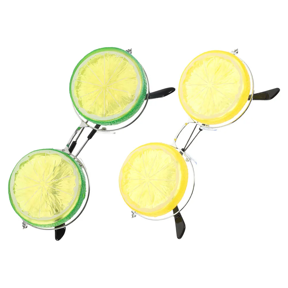 

2pcs Lemon Glasses Funny Party Eyeglasses Beach Summer Event Photo Props Cosplay Sunglasses Women Lightweight Fashion