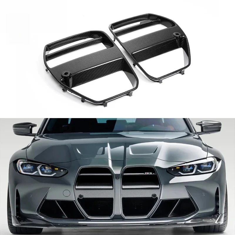 

Carbon V-Style G80 M3 Grille for G8X G82 G83 M4 Front Bumper Intake Grille Frame Trim Competition Sport 2020+