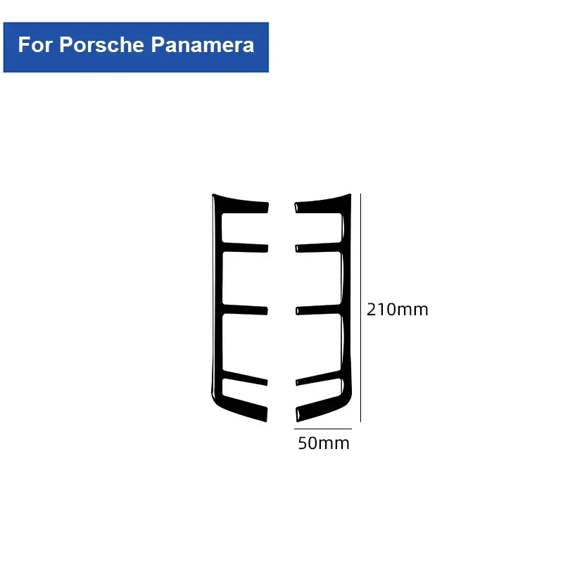 Panel de Control trasero, pegatina de fibra de carbono Real para Porsche Panamera 2010 2011 2012 2013 2014 2015 2016, pegatina embellecedora Interior de coche