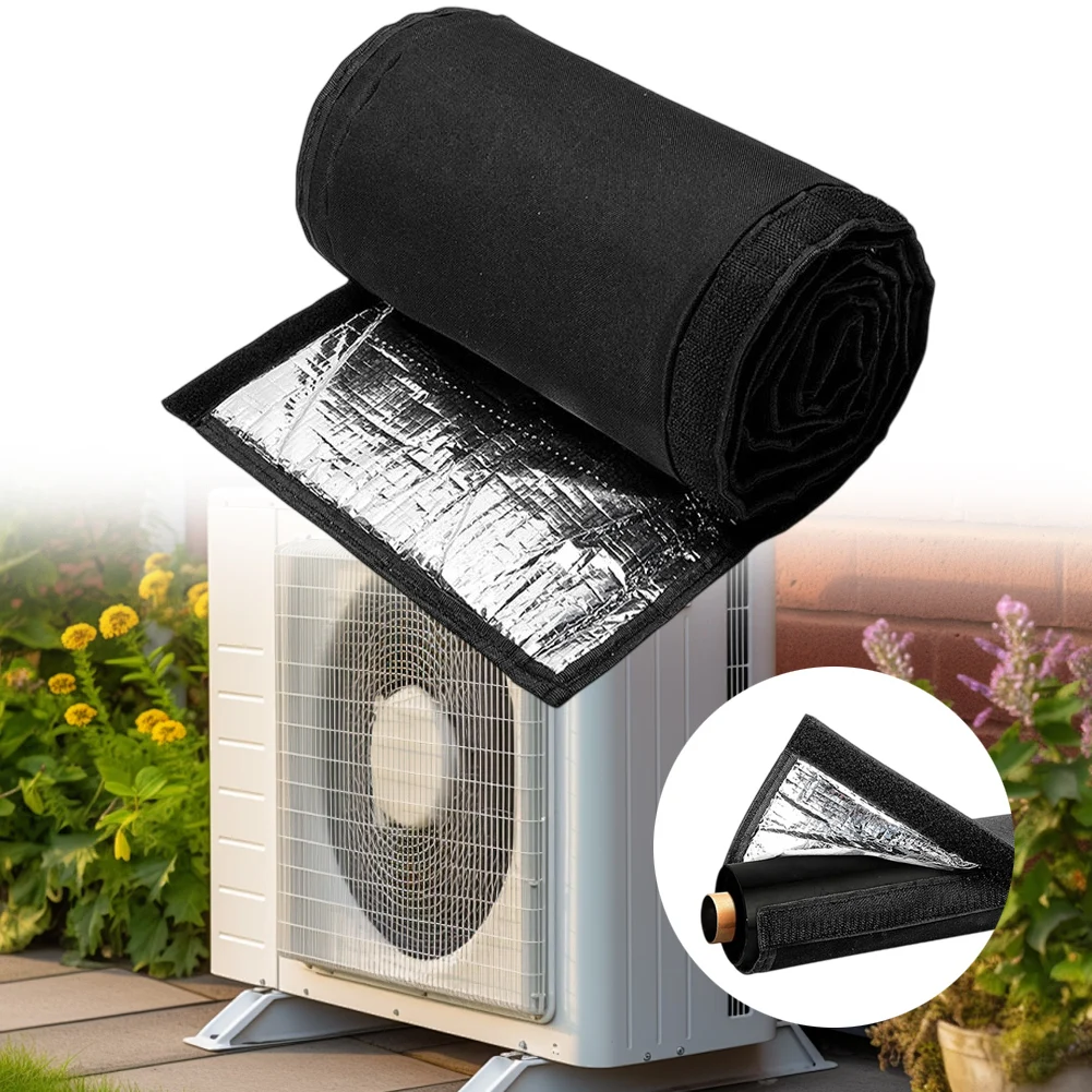 3 Layer 600D Oxford AC Pipe Insulation Cover With Aluminum Foil For Outdoor HVAC Copper Pipe Pump Split System Protection