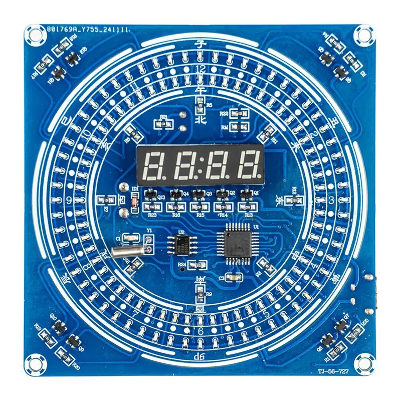 DT16 Multifunctional Digital Clock DIY Soldering Kit, Time & Temperature Display Auto-Dimming Electronic Clock for Beginners