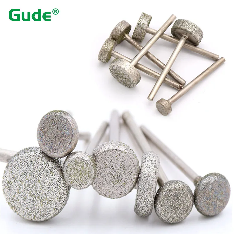 1/5Pcs E Needle/Round Diamond Grinding Head Jade Stone Rotate Polishing Carving Tool 2.35mm/3mm Shank