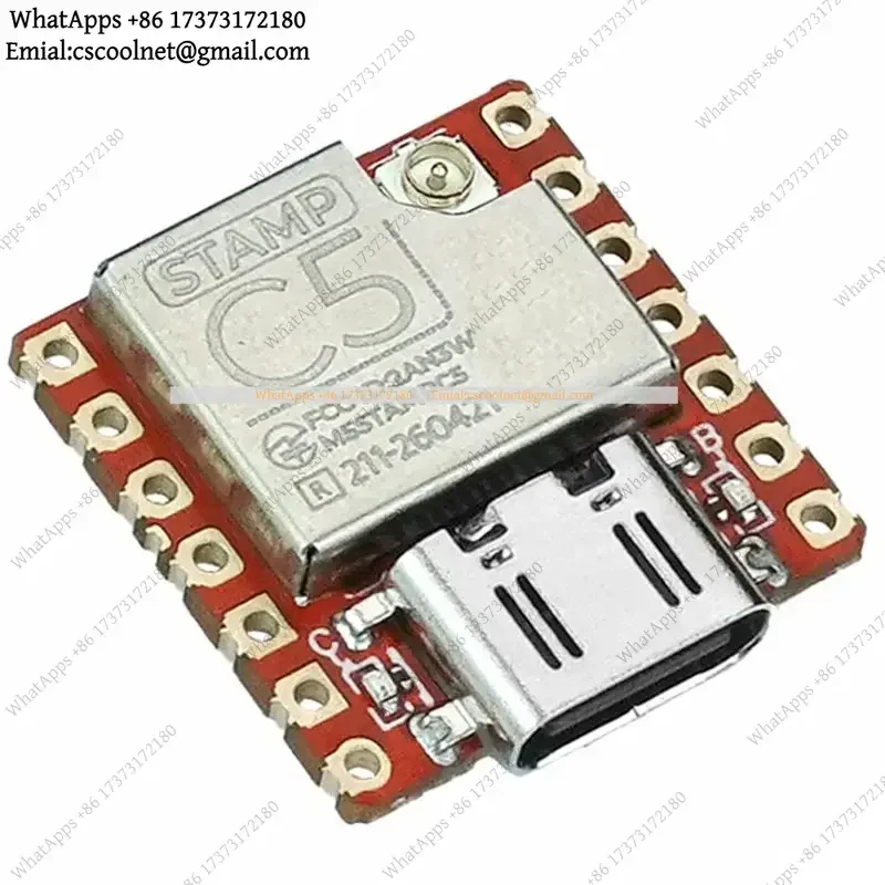 M5Stamp C5 IoT Module for M5Stack – 2.54mm Header Pins, Internet of Things Development , ESP32-C5 Wireless IoT Controller