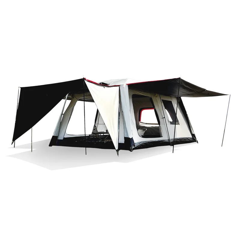 Automatic Waterproof Camping Tent for Multiple People with Blackout and Sun Protection Deluxe Self-Driving Camping  Shade Canopy