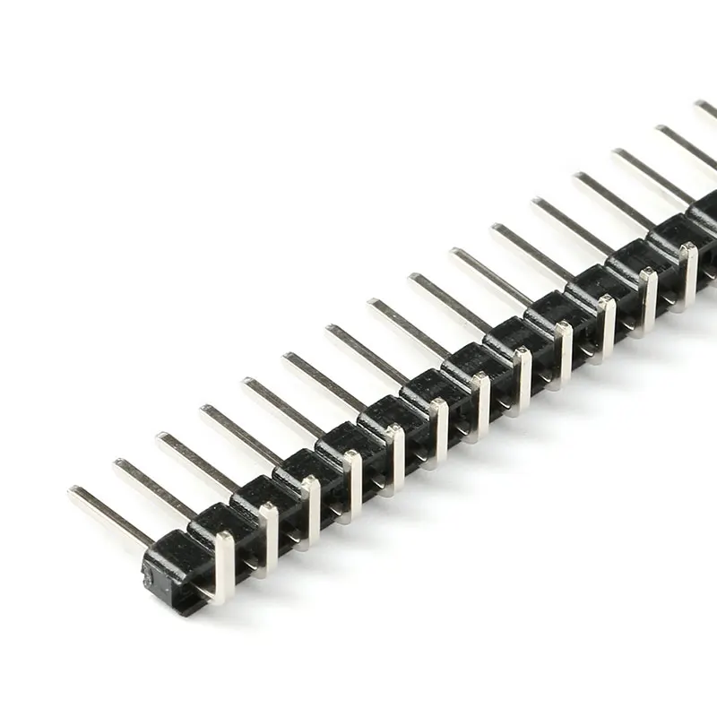 20 pz/5 pz 1x40 Pin 2.54mm Connettore Aghi di Rame Singola Fila Ad Angolo Retto Pin Header