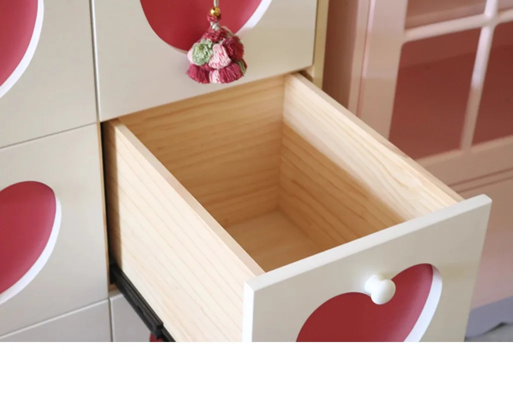 خزانة حديثة وبسيطة للتخزين، خزانة مدخل، خزانة غرفة نوم على شكل قلب للفتيات، خزانة بجانب السرير