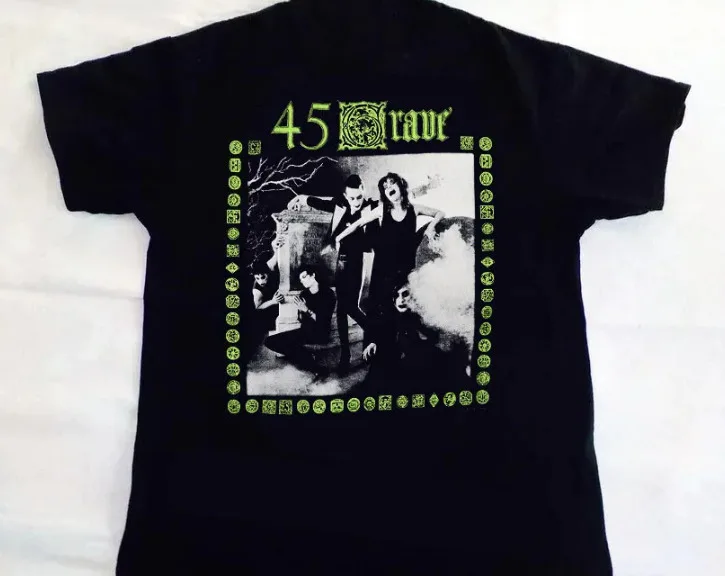 Vtg 45 Grave Band For Fans Heavy Cotton Black All Size T Shirt AA1417