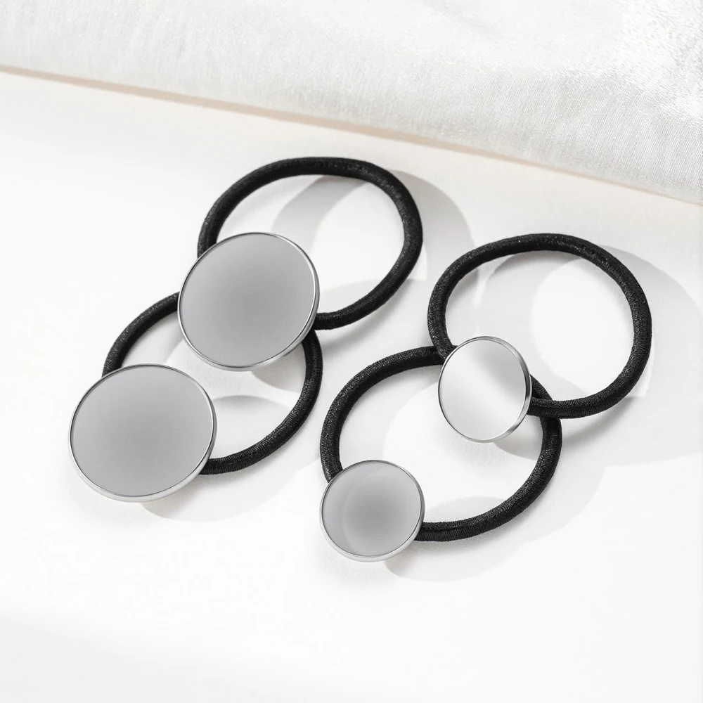 5 Stück Edelstahl-Haarband-Basis, elastisches Band mit Cabochon-Basishalter für DIY-Haaraccessoires, Haarring-Basis. – Detail 5