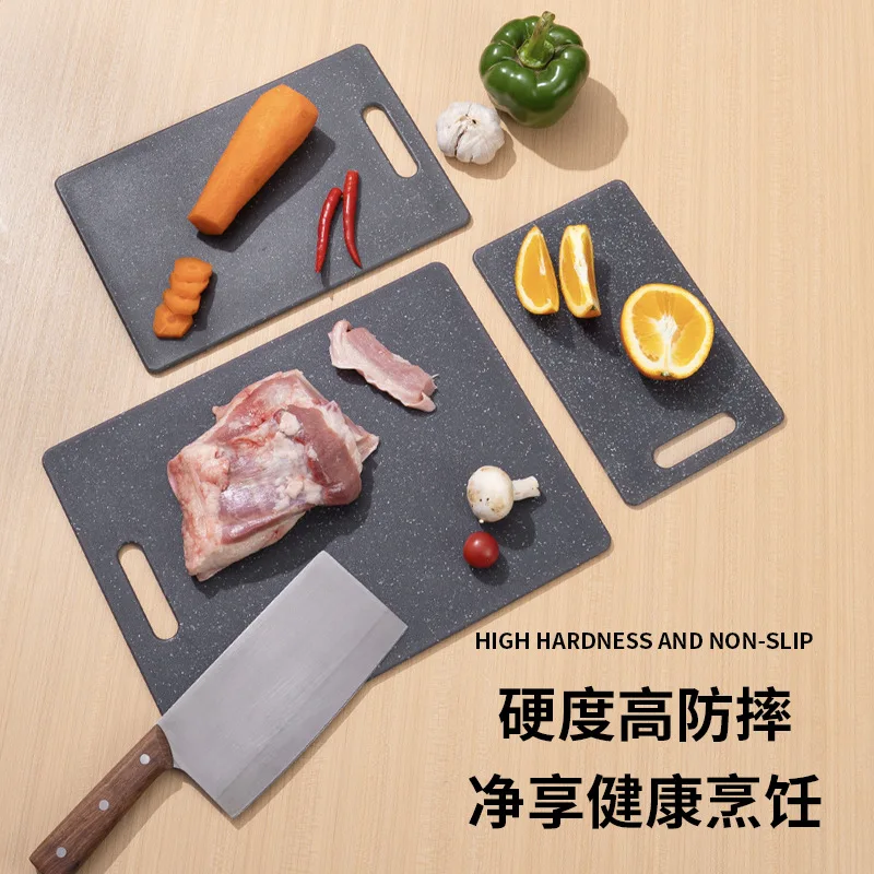 

Black and White Imitation Marble Cutting Board, 3-Piece Square Cutting Board, Kitchen Plastic Tools