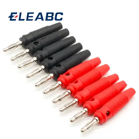 10pcs Red and Black 4mm Banana Plugs ELEABC